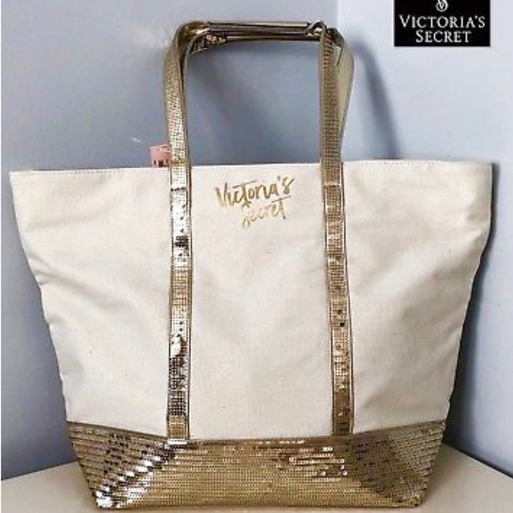 Victoria’s Secret White Gold Tote